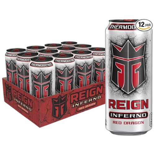 Reign Inferno Red Dragon, Thermogenic Fuel, Fitness and Performance Drink, 16 Fl Oz (Pack of 12)