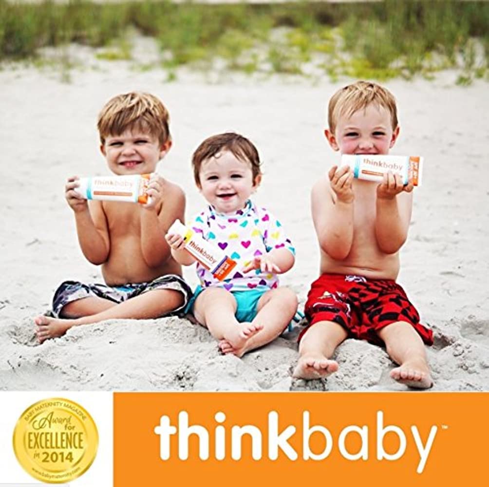 Thinkbaby Safe Sunscreen SPF 50+ - 6oz Family Size (2-Pack)